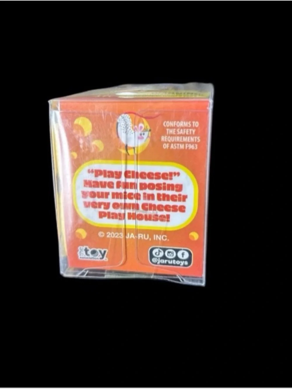 Stress Ball Ja-Ru Cheese Cube Mice Stretchy Squeeze Fidget Toy 3” Sensory Squish